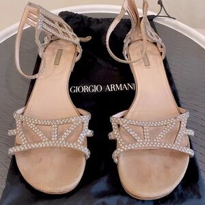 Giorgio Armani sandals with Swarovski crystals. Size 38